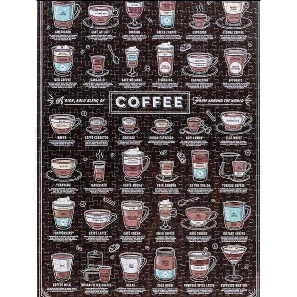 Coffee Lovers Activity Jigsaw Puzzle - Brand: Ridley's Games - Size: 500 Pieces - Picture 2 of 3